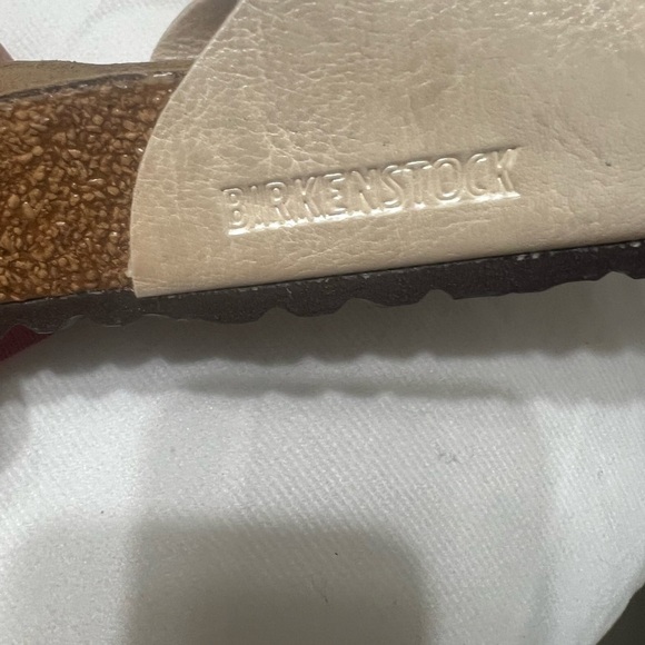 Birkenstock Tan Slide Sandals with Buckle - Picture 3 of 5